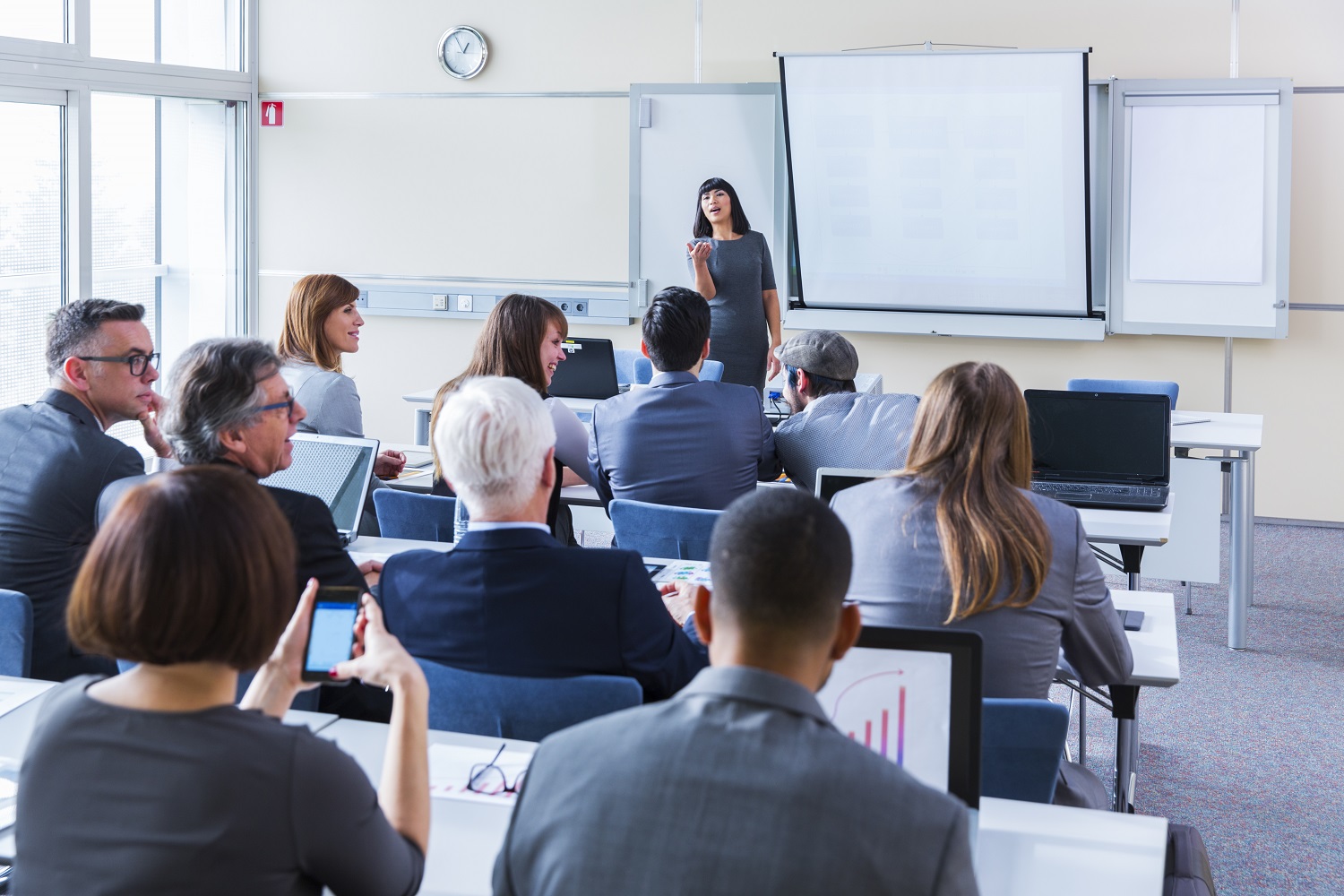 Mortgage professionals completing Phase II of the Ontario Mortgage Broker Education Program in class